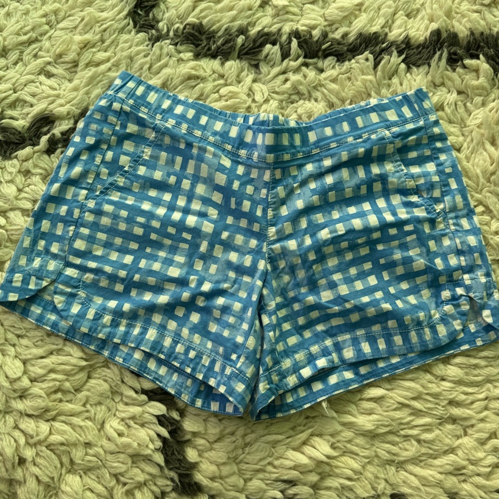 Lilly Pulitzer Blue and White Checkered XS Shorts